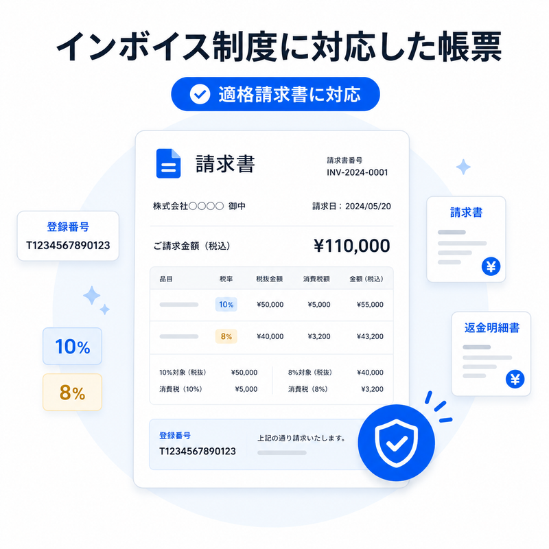 インボイス制度・軽減税率に対応
